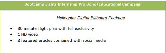 Internship educational/pro bono campaign