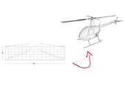 Digital billboard attached to helicopter diagram
